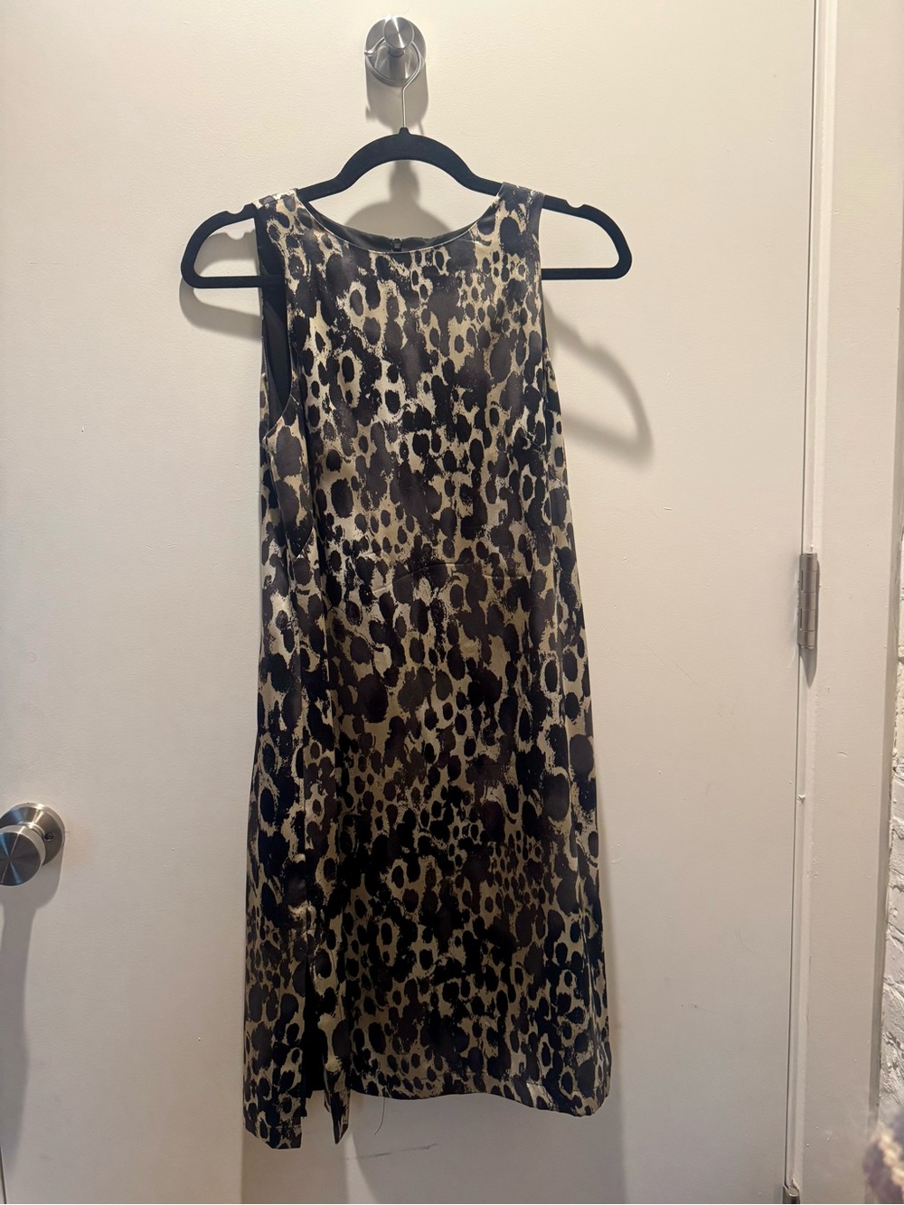 Nanette Lepore Leopard Print Sleeveless Shift Dress with side slits NWOT